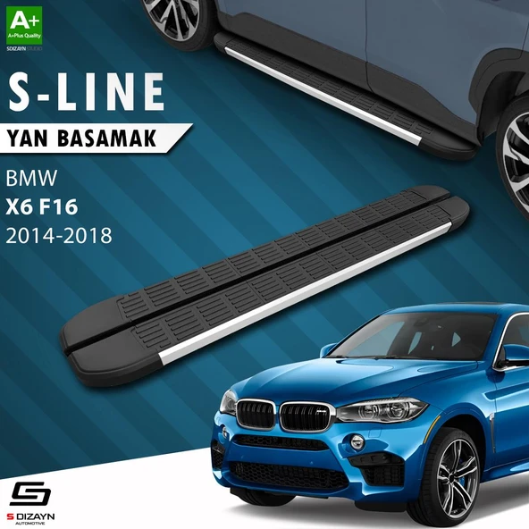 S-Dizayn Bmw X6 F16 S-Line Aluminyum Yan Basamak 193 Cm 2014-2018 A+ Kalite ürün görseli