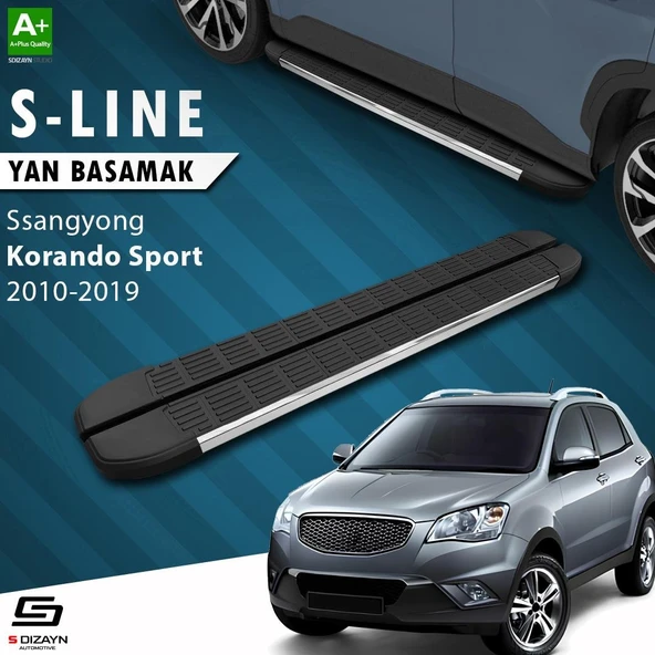 S-Dizayn Ssangyong Korando Sport S-Line Krom Yan Basamak 203 Cm 2010-2019 A+ Kalite ürün görseli