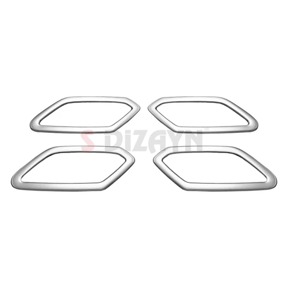 S-Dizayn Dacia Sandero Krom İç Kapı Kolu Çerçevesi 4 Prç 2020 Üzeri A+ Kalite (Mat Krom) - Resim 2