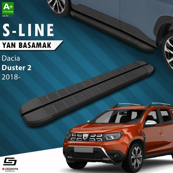 S-Dizayn Dacia Duster 2 S-Line Siyah Yan Basamak 183 Cm 2018-2023 A+ Kalite ürün görseli