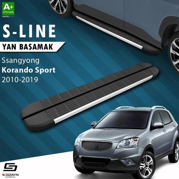 S-Dizayn Ssangyong Korando Sport S-Line Aluminyum Yan Basamak 203 Cm 2010-2019 A+ Kalite ürün görseli
