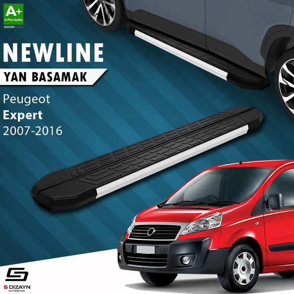 S-Dizayn Peugeot Expert 2 Kısa Şase NewLine Aluminyum Yan Basamak 213 Cm 2007-2016 ürün görseli