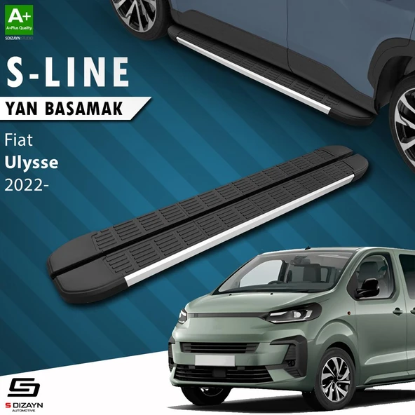 S-Dizayn Fiat Ulysse Kısa Şase S-Line Aluminyum Yan Basamak 213 Cm 2022 Üzeri A+ Kalite ürün görseli
