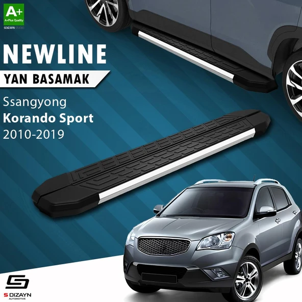 S-Dizayn Ssangyong Korando Sport NewLine Krom Yan Basamak 203 Cm 2010-2019 A+ Kalite ürün görseli