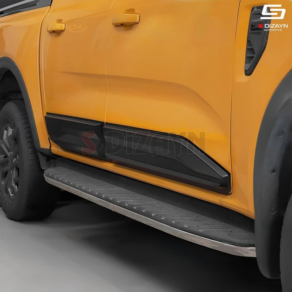 S-Dizayn Ford Ranger 4 ABS Plastik Kapı Koruma Gövde Kaplaması 4 Prç. 2023 Üzeri A+ Kalite - Resim 5
