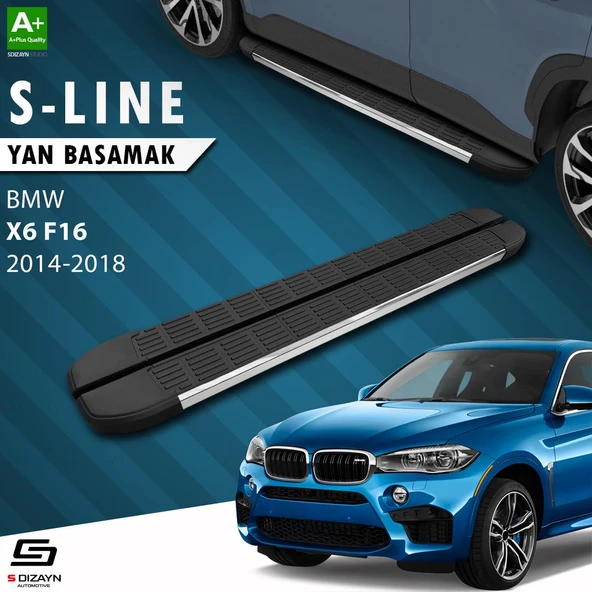 S-Dizayn Bmw X6 F16 S-Line Krom Yan Basamak 193 Cm 2014-2018 A+ Kalite ürün görseli