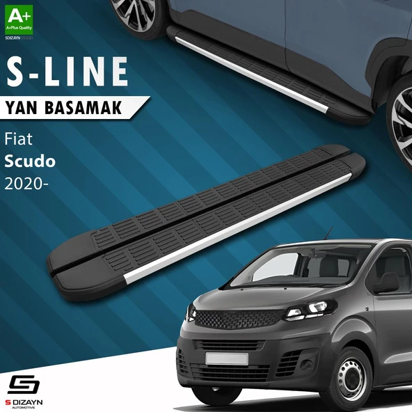 S-Dizayn Fiat Scudo 3 Uzun Şase S-Line Aluminyum Yan Basamak 243 Cm 2020 Üzeri A+ Kalite ürün görseli