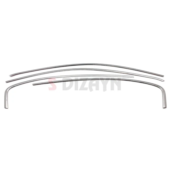 S-Dizayn Fiat Egea HB Krom Cam Üst Çıtası 4 Prç. 2015 Üzeri (Mat Krom) A+ Kalite - Resim 2