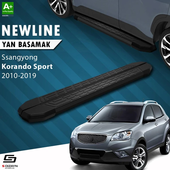 S-Dizayn Ssangyong Korando Sport NewLine Siyah Yan Basamak 203 Cm 2010-2019 A+ Kalite ürün görseli