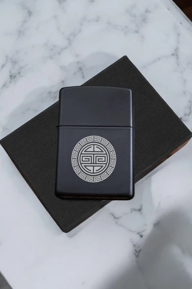 Nesnel Gift Uğur Sembolü Motifli Metal Benzinli Çakmak