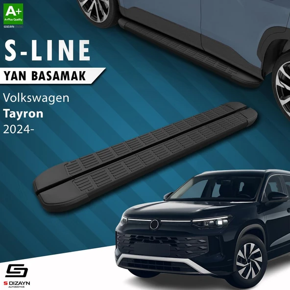 S-Dizayn VW Tayron 2 S-Line Siyah Yan Basamak 193 Cm 2024 Üzeri A+ Kalite ürün görseli