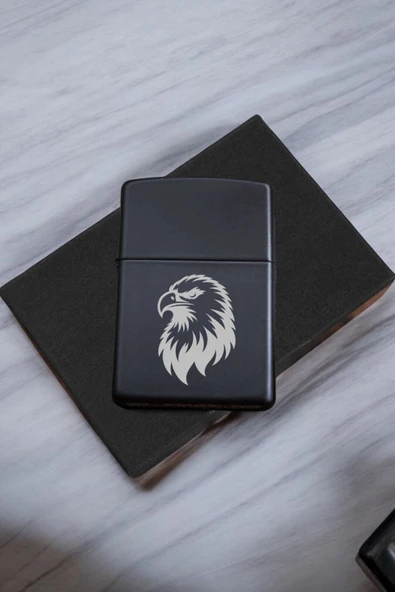 Nesnel Gift Kartal Bakışı Figürlü Metal Benzinli Çakmak ürün görseli 1