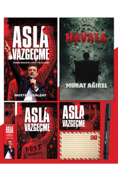 Halk Kitabevi Asla Vazgeçme - Ayraç - Kartpostal - Poster - Havala - Atatürk İmza Baskılı Kalem ürün görseli 1