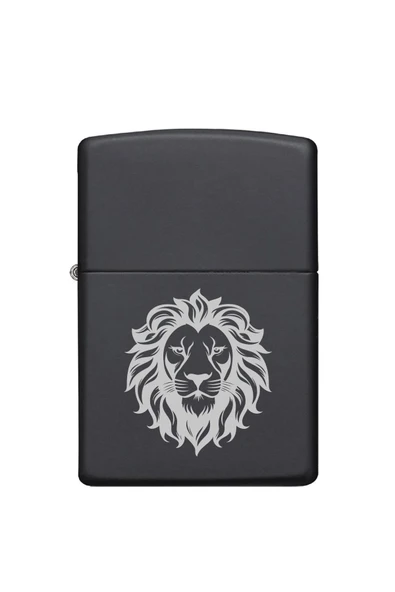 Nesnel Gift Cesur Aslan Figürlü Metal Benzinli Çakmak - 3