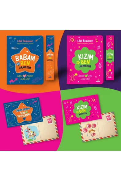nesnel yayınlar Baba ve Anne Kız Günlükleri - Ayraç ve Kartpostal İlaveli ürün görseli 1