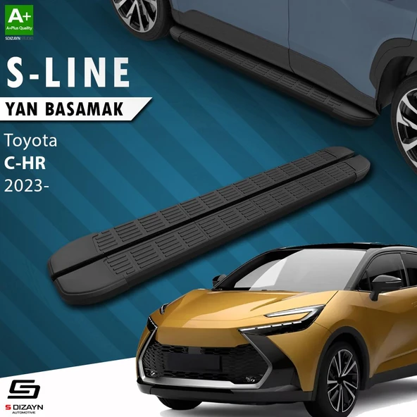 S-Dizayn Toyota C-HR 2 S-Line Siyah Yan Basamak 173 Cm 2023 Üzeri A+ Kalite ürün görseli