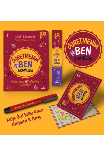 nesnel yayınlar Öğretmenim ve Ben Aramızda Ayraç Kartpostal Kalem - Kırmızı - 1
