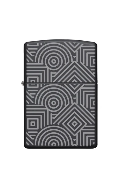 Nesnel Gift Karmaşık Geometri Desenli Metal Benzinli Çakmak - 3