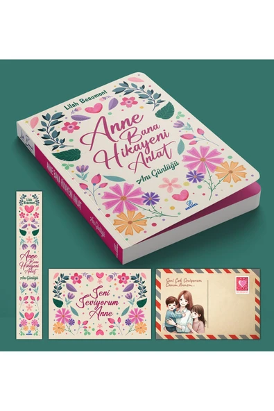 nesnel yayınlar İyi Ki Varsın Anne Ayraç Kartpostal - Annem ve Ben - Anne Bana Hikayeni Anlat - 2