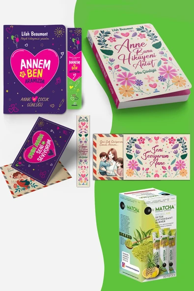 nesnel yayınlar Annem ve Ben Aramızda Günlüğü&Anna Bana Hikaye Anlat ve Ananas&Limon Aromalı Detox Matcha Çayı ürün görseli 1
