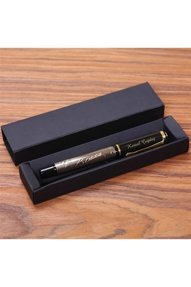 BANİMU Isme Özel Atatürk Imzası Kabartmalı Roller Kalem - Resim 2