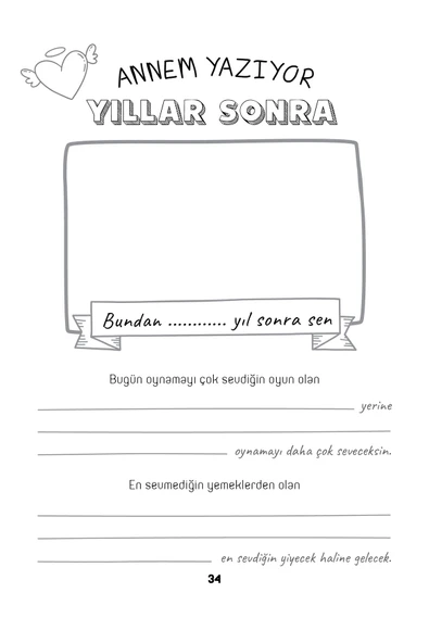 nesnel yayınlar Annem ve Ben Aramızda Günlüğü Karpostal-Ayraç ve Dönen Sonsuzluk Gülü Kolye Seti - Resim 6