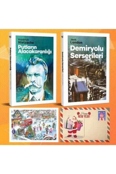 Halk Kitabevi Dünya Klasikleri Ikili Set - Putların Alacakaranlığı - Demiryolu Serserileri Ve Kartpostal ürün görseli 1
