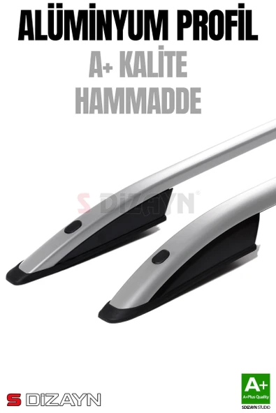 S-Dizayn VW Caddy 3 Aluminyum Gri Tavan Çıtası 2004-2010 A+ Kalite - Resim 3