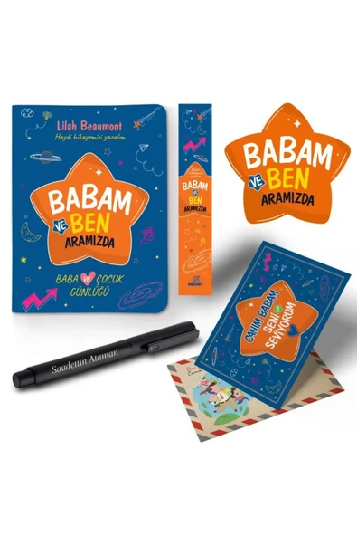 nesnel yayınlar Babam ve Ben Aramızda Ayraç Kartpostal Kalem - Siyah ürün görseli 1