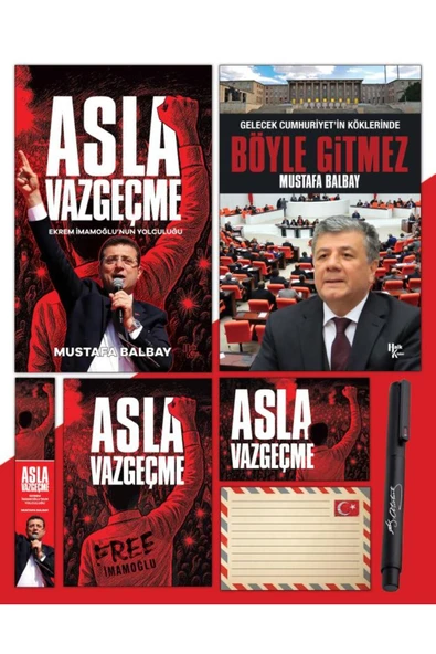 Halk Kitabevi Asla Vazgeçme - Ayraç - Kartpostal - Poster - Böyle Gitmez - Atatürk İmza Baskılı Kalem ürün görseli 1