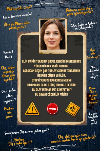 Nesnel Yayınları Çözülmemiş Davalar Suç Çözümleme Oyunu Elif Akman Dosyası ve Yasadışı - Esra Algan - 8