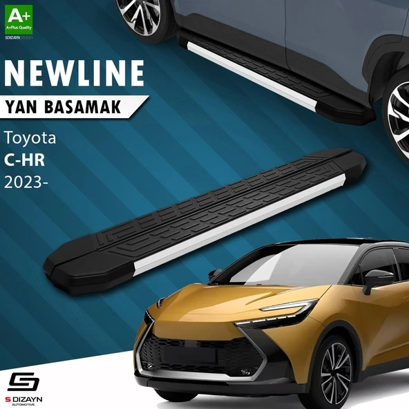 S-Dizayn Toyota C-HR 2 NewLine Aluminyum Yan Basamak 173 Cm 2023 Üzeri A+ Kalite ürün görseli