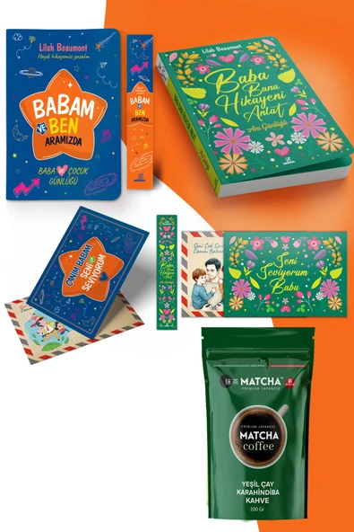 nesnel yayınlar Babam ve Ben Aramızda Günlüğü&Baba Bana Hikaye Anlat ve Yeşilçay&Karahindibalı Kahve ürün görseli 1