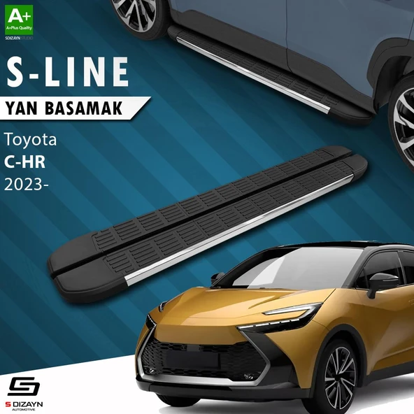 S-Dizayn Toyota C-HR 2 S-Line Krom Yan Basamak 173 Cm 2023 Üzeri A+ Kalite ürün görseli
