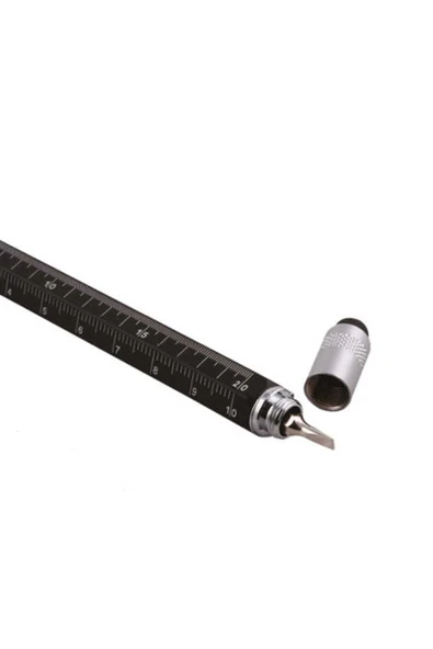 BANİMU Çok Amaçlı Metal Kalem Cetvelli, Terazili Mühendis, Müteahhit, Marangoz, Inşatçı, Tesisatçı Kalemi - Resim 4