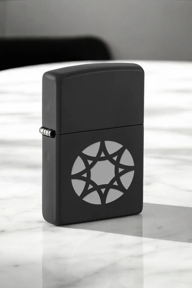 Nesnel Gift Elmas Sembolü Motifli Metal Benzinli Çakmak - Resim 2