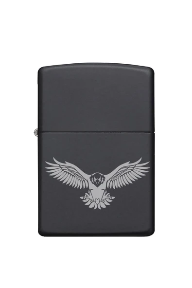 Nesnel Gift Kartal Motifli Metal Benzinli Çakmak - Resim 3