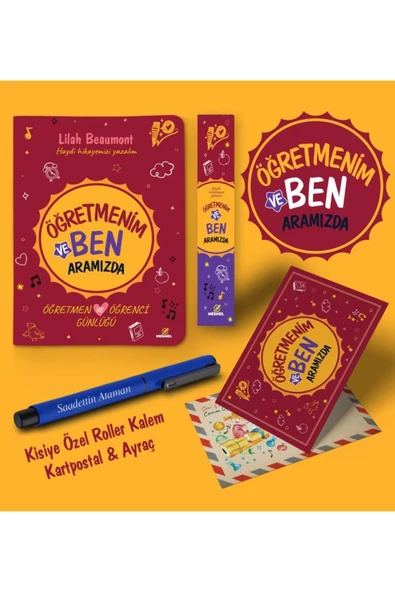 nesnel yayınlar Öğretmenim ve Ben Aramızda Ayraç Kartpostal Kalem - Lacivert ürün görseli 1