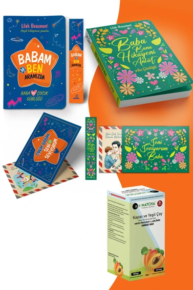 nesnel yayınlar Babam ve Ben Aramızda Günlüğü&Baba Bana Hikaye Anlat ve Kayısı Aromalı Detox Matcha Çayı ürün görseli 1