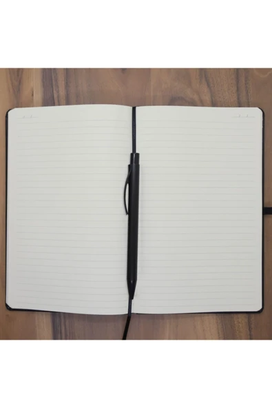 ELALAZER Soft Deri Tarihsiz Ajanda Ve Kalem Seti - Resim 3