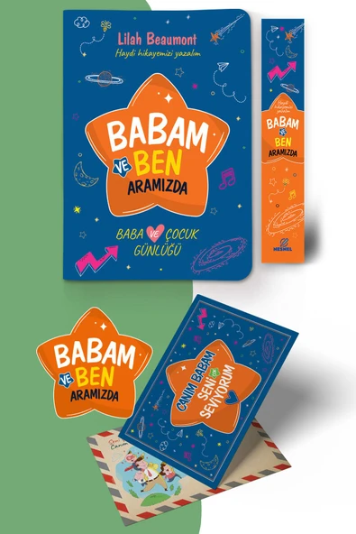 nesnel yayınlar Babam ve Ben Aramızda Günlüğü Ayraç ve Kartpostal Seti ürün görseli 1