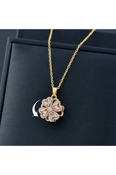 nesnel yayınlar Annem ve Ben Aramızda Günlüğü Karpostal-Ayraç ve Dönen Sonsuzluk Gülü Kolye Seti - Resim 3