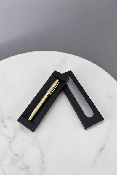 Nesnel Gift İşlemeli Metal Roller Kalem - Altın - Resim 2
