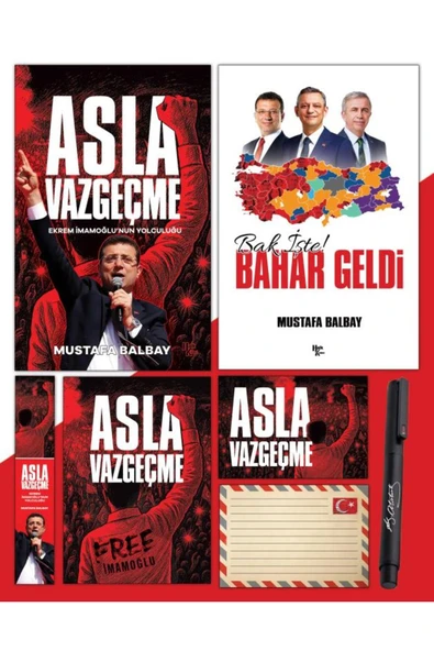 Halk Kitabevi Asla Vazgeçme - Ayraç - Kartpostal - Poster Ve Bak İşte bahar Geldi - Atatürk İmza Baskılı Kalem ürün görseli 1