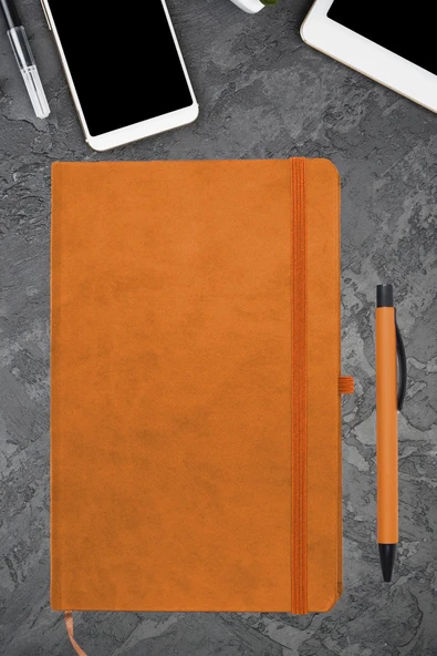 ELALAZER Soft Deri Tarihsiz Ajanda Ve Kalem Seti ürün görseli 1