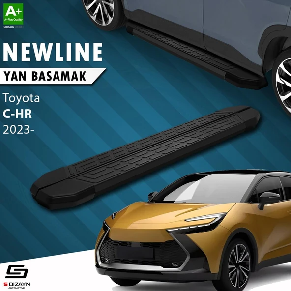 S-Dizayn Toyota C-HR 2 NewLine Siyah Yan Basamak 173 Cm 2023 Üzeri A+ Kalite ürün görseli