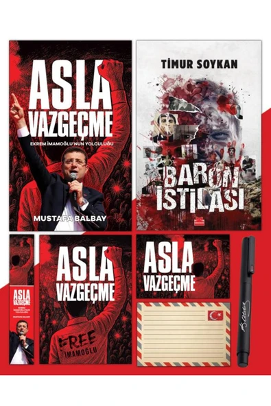 Halk Kitabevi Asla Vazgeçme - Ayraç - Kartpostal - Poster - Baron İstilası - Atatürk İmza Baskılı Kalem ürün görseli 1
