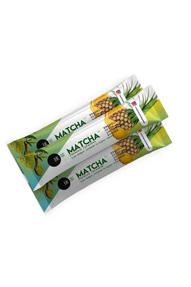 MATCHAİ PREMİUM MATCHA Premium Japanese MATCHA & BROMELAIN Limon Aromalı Detox Burner Form Çayı 6 Kutu - 3