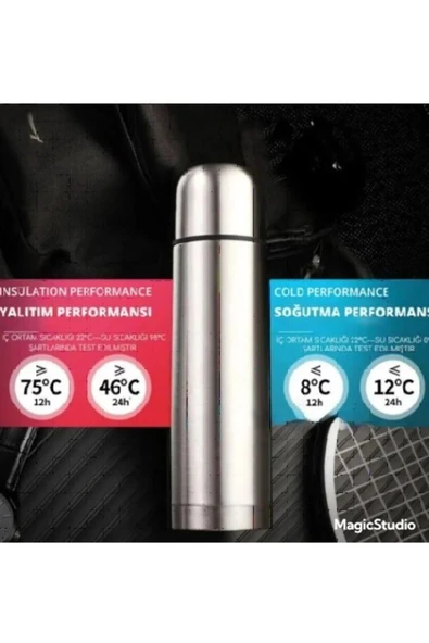 Çelik 750 ML İnox Mama Termosu evde kampta ofiste içi dışı çelik kırılmaz - 5