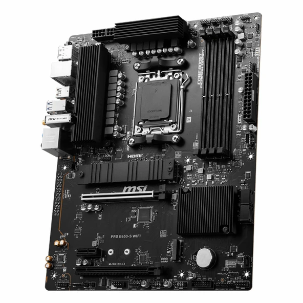 MSI Pro B650-S WiFi DDR5 (7200MHz)OC M.2 HDMI/DP/USB-C PCIe 4.0 AM5 ATX Anakart - Resim 3